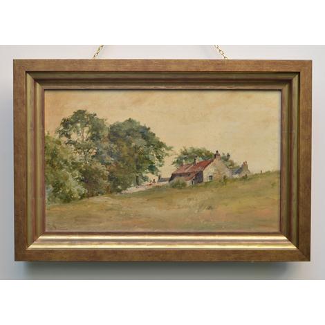Aberdeenshire Landscape, Croft with Red Roof