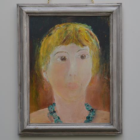 Portrait of a Young Woman with Green Necklace